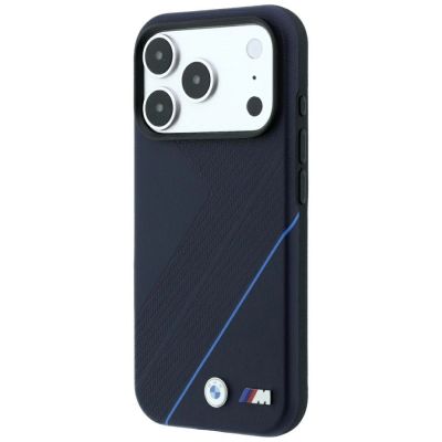 2. BMW M Tire Track Blue Line MagSafe Case for iPhone 17 Pro Max / 18 Pro Max - Navy Blue