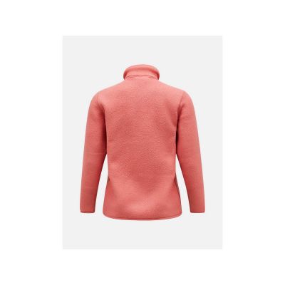7. Peak Performance W Fleece Snap T Pink Sweatshirt