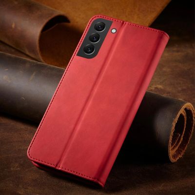 9. Magnet Fancy Case for Samsung Galaxy S23+ flip cover wallet stand red