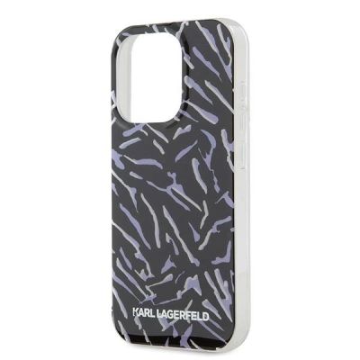 5. Karl Lagerfeld Zebra With Cord iPhone 15 Pro Max Case - Purple