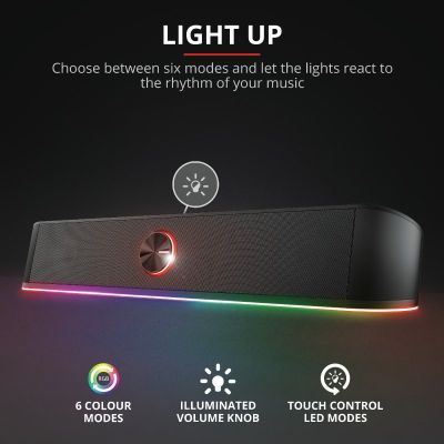 3. TRUST GXT619 THORNE RGB LED SOUNDBAR speaker