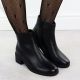 7. Women's insulated ankle boots with a block heel, black, Sergio Leone BT25239