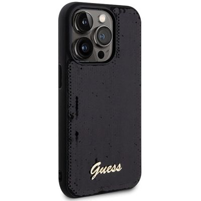 4. Guess Sequin Script Metal case for iPhone 13 Pro Max - black