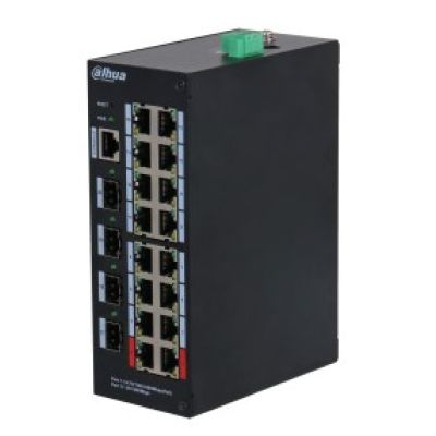 2. Dahua Technology HS4420-16GT-190 Network Switch Managed L2 Gigabit Ethernet (10/100/1000) Supports PoE Desktop Black