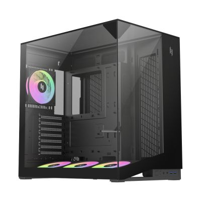 2. GameMax NEX C56 VC BK Midi Tower Computer Security & Mounts Black