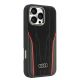 2. Audi Genuine Leather MagSafe iPhone 16 Pro Max 6.9" black-red hardcase AU-TPUPCMIP16PM-R8/D3-RD