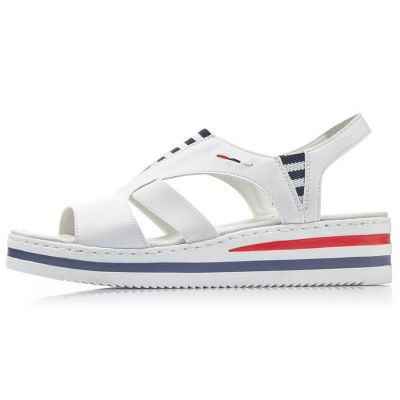 18. Rieker W V02Y5 wedge sandals white 