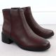 3. Women's insulated ankle boots with a block heel, burgundy Sergio Leone BT25239