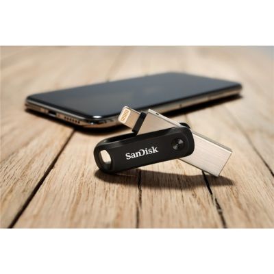 13. SanDisk iXpand GO SDIX60N-256G-GN6NE pendrive (256GB; Lightning, USB 3.0; silver color)