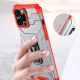 2. Crystal Ring Case Kickstand Tough Rugged Cover for iPhone 12 Pro red