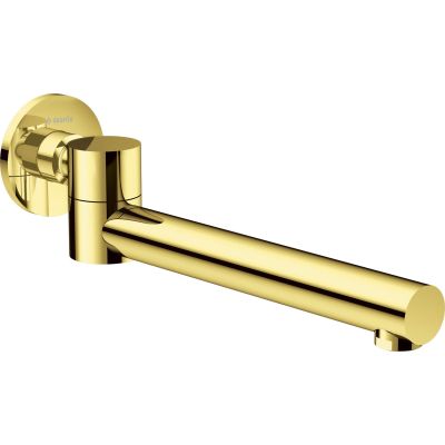 Folding bathtub spout - round