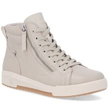 Rieker W0164-60 comfortable beige women's leather ankle boots