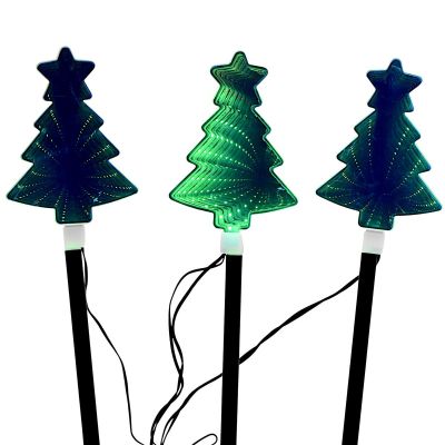 2. DECORATIVE LAMPS OUTDOOR PATH STICK 3 PCS CHRISTMAS TREE MIRROR