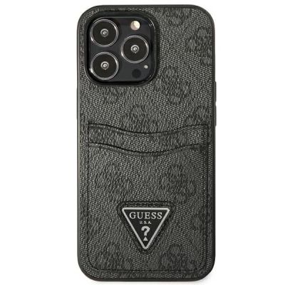 3. Guess GUHCP13LP4TPK iPhone 13 Pro / 13 6.1" black/black hardcase 4G Triangle Logo Cardslot