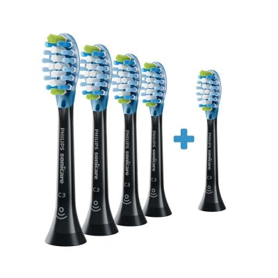 2. PHILIPS HX9045/88 Toothbrush Heads Set 4+1 Black