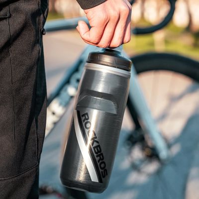 2. Rockbros Thermal Bike Bottle 620 ml BPA Free - Gradient Black