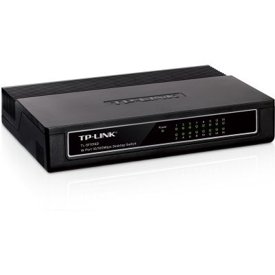 TP-Link TL-SF1016D Fast Ethernet Network Switch (10/100) Black