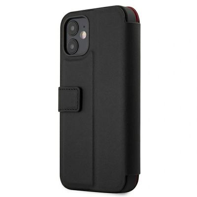 5. Ferrari FEOGOFLBKP12SBK iPhone 12 mini 5.4" black/black book Off Track Perforated