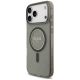 3. Guess IML Glitter Pearl Strap MagSafe Case for iPhone 18 Pro Max / 17 Pro Max – Black