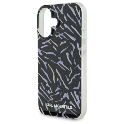 5. Karl Lagerfeld Zebra With Cord iPhone 16 Case - Purple