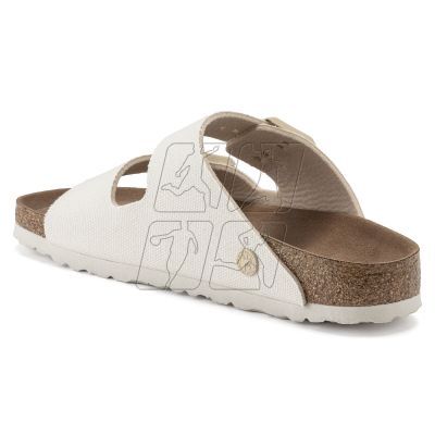 3. Birkenstock Arizona Vegan Women Textile Narrow Eggshell Flip-Flops for Narrow Feet Vegan (1022679)