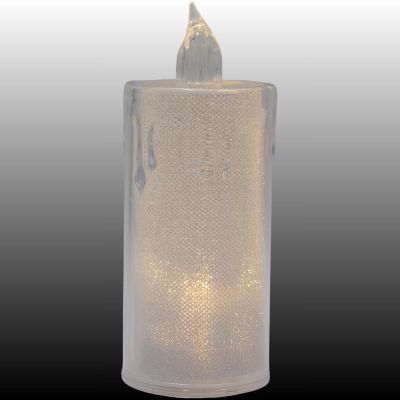 10. DECORATIVE CANDLE 12.5 CM TRANSPARENT WARM WHITE 1 LED
