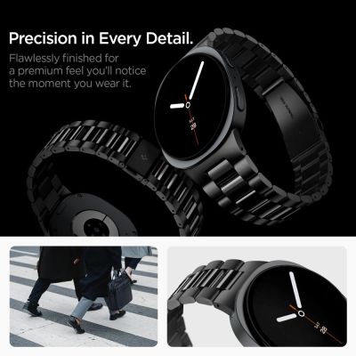7. Spigen Modern Fit Band 316L Bracelet for Samsung Galaxy Watch 40/44/46 mm - Black