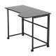 8. MACLEAN FOLDING DESK WITH WHEELS MACLEAN FOLDING DESK TABLE, BLACK, MOBILE, 100X65CM, MAX. 50KG, ANGLED, L-SHAPED, MC