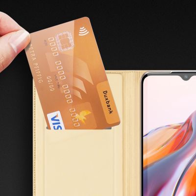 15. Dux Ducis Skin Pro Case For Xiaomi Redmi 11A / Poco C55 / Redmi 12C Cover Flip Card Wallet Stand Gold