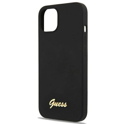 5. Guess GUHMP13MLSLMGBK iPhone 13 6.1" black/black hardcase Silicone Script Gold Logo Magsafe