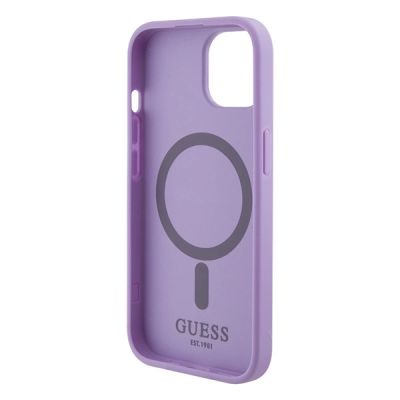 7. Guess Saffiano MagSafe case for iPhone 15 Plus - purple