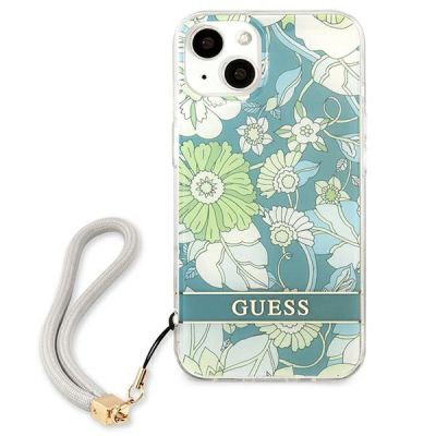 9. Guess GUHCP13SHFLSN iPhone 13 mini 5.4" green/green hardcase Flower Strap