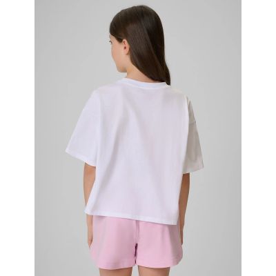 2. Girls' cotton T-shirt 4F 4FJRSS26TTSHF3983-11S