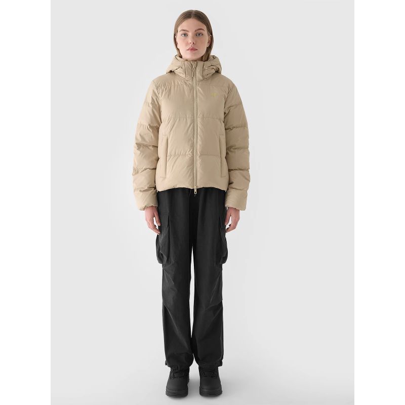 9. Women's winter down jacket with natural filling 4F 4FWAW24TDJAF481-83S