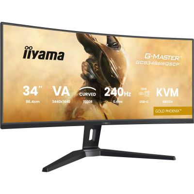 27. iiyama GCB3486WQSCP-B1 monitor 34" VA 3440x1440 500cd/m2 0.4ms 2xHDMI 2xDP USB