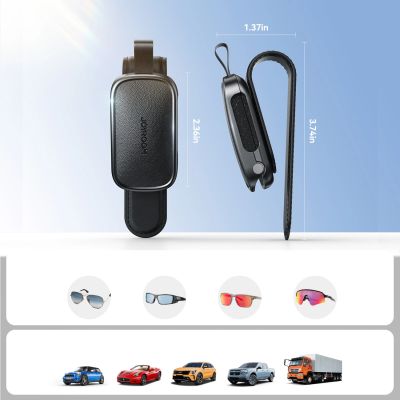7. Joyroom JR-ZS511 Sun Visor Holder with Magnetic Clip - Black