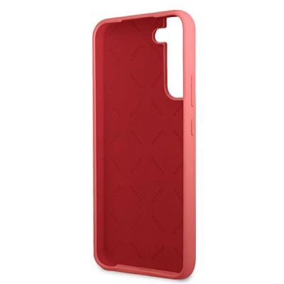 7. Guess GUHCS22MLSLMGFU S22+ S906 fuchsia/fuchsia hardcase Silicone Script Metal Logo