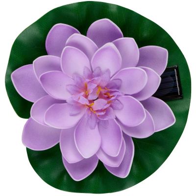 3. SOLAR LAMP WATER LILY 18CM VIOLET