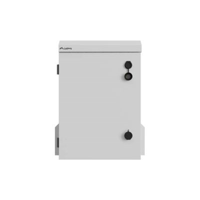 WALL-HUNG RACK CABINET 10" HERMETIC IP55 WALL/POLE MOUNTING 340X250X500 GRAY LANBERG (ASSEMBLED)