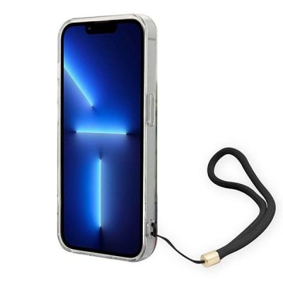 4. Guess GUOHCP14LHFLSB iPhone 14 Pro 6.1 "blue / blue hardcase Flower Strap