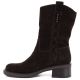 7. Women's leather ankle boots, cowboy boots, suede, chocolate, Big Star UU274607