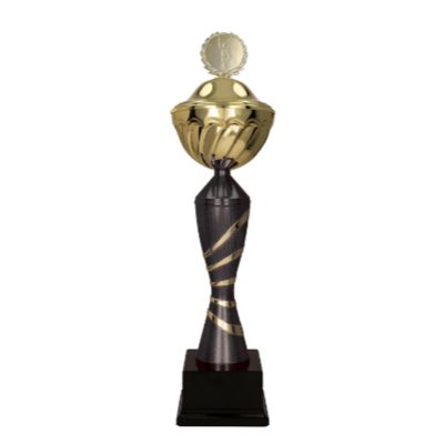 6. Gold and black metal cup with lid ORAR BK