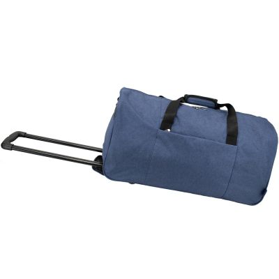 4. TROLLEY TRAVEL BAG T5537-2 NAVY BLUE SEMI LINE