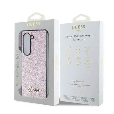 7. Guess 4G Glitter Script Case for Samsung Galaxy Z Fold 6 - Pink