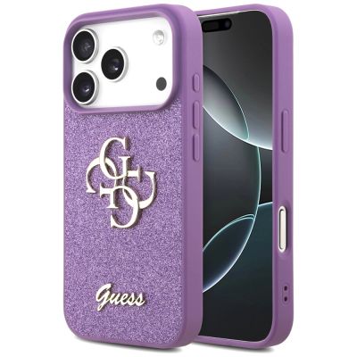 Guess Fixed Glitter Big 4G case for iPhone 17 Pro - purple