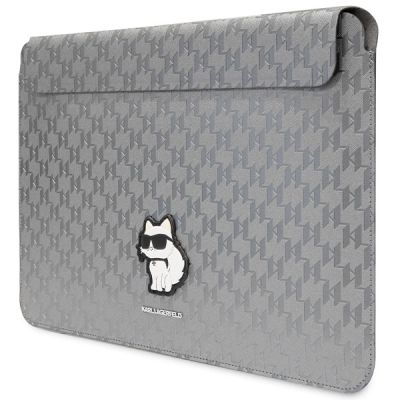 2. Karl Lagerfeld Saffiano Monogram Choupette case for a 14" laptop - silver