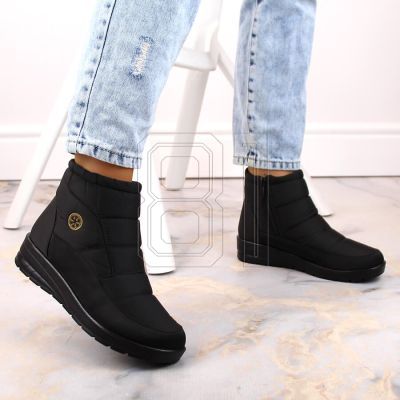 11. News W EVE437A black wedge snow boots