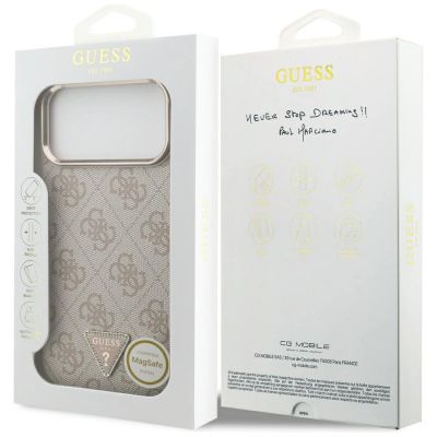 8. Guess 4G Triangle Logo MagSafe Case for iPhone 17 Pro Max / 18 Pro Max - Rose Gold