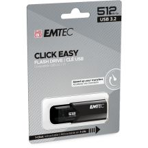 Emtec B110 Click Easy 3.2 USB Flash Drive 512GB USB Type-A 3.2 Gen 2 (3.1 Gen 2) Black