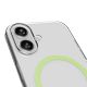 10. Puro Lite Mag TPU+PC Case Compatible with MagSafe for iPhone 17 - Transparent with Green Ring